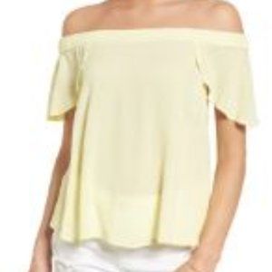 BP Off the sholder top, yellow size small